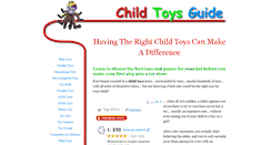 Desktop Screenshot of child-toys-guide.com